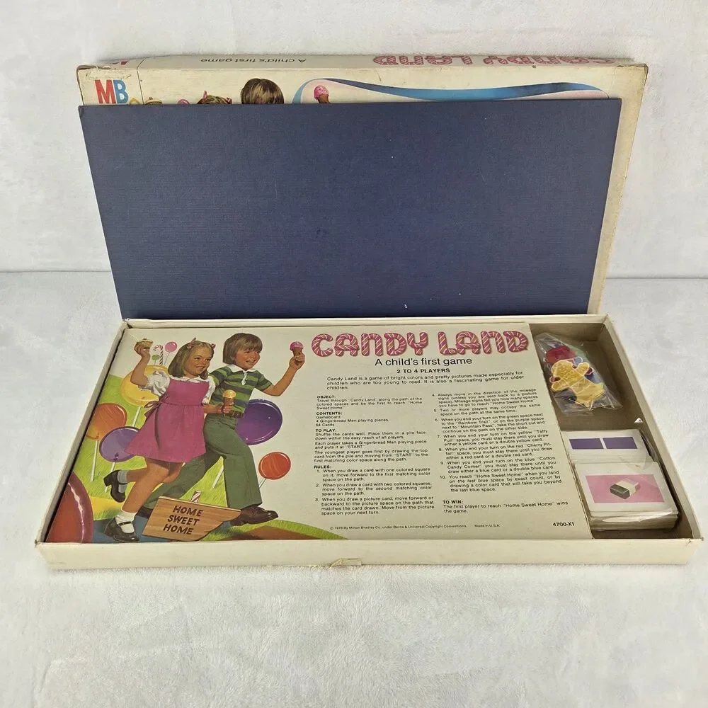 Vintage 1978 Candy Land Board Game Milton Bradley 4700 100% Complete